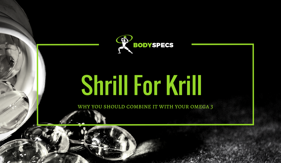 Shrill For Krill - featured image, bottle of fish oil in background